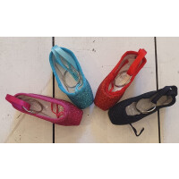 Schlüsselanhänger Spitzenschuh Glitzer Pink