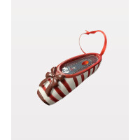 Weihnachtsschmuck Spitzenschuh Rot / Weiß
