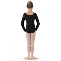 BLOCH Ballett-Trikot Longsleeve Baumwollmix Schwarz 8-10