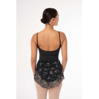 Ballettrock Floral Schwarz L