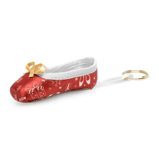 Só Dança Mini-Spitzenschuh Schlüsselanhänger – Weihnachtsmotiv