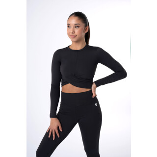 Intermezzo Langarm Crop-Top Elvira mit Knotendetail