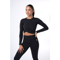 Intermezzo Langarm Crop-Top Elvira mit Knotendetail