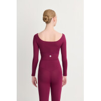 Giorgia Langarm Crop-Top Beere S