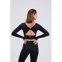 Grayson Langarm Crop-TopSchwarz XL