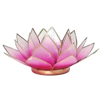 Lotus Teelichthalter Rosa gold