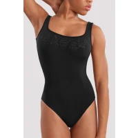 Adagio Balletttrikot Stickerei Schwarz L